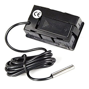 Keine GadgetpoolUK Digital Kühlschrank Gefrierschrank Thermometer Temperatur Monitor, Stahl, schwarz - 2