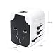 Produktbild Portable Universalspielraum-Energien-Adapter, Mr.Go Safe alle in einer schnellen Aufladung 2.5A Spielraum-Aufladeeinheit Weltweit (Großbritannien / AU / US / EU) Zwischenwand-Wand-Adapter-Stecker-Aufladeeinheit für Laptop / Mobiltelefone / Ipad / elektronische Vorrichtungen, errichtet im Doppel-USB-Hafen und