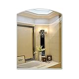 Hecho de flotador ecológico transparente 5mm de vidrio de plata gruesa, este espejo altamente durable elimina la distorsión de reflexión que se encuentra comúnmente en los espejos baratos. El respaldo de madera con pintura resiste el ácido y la humedad.