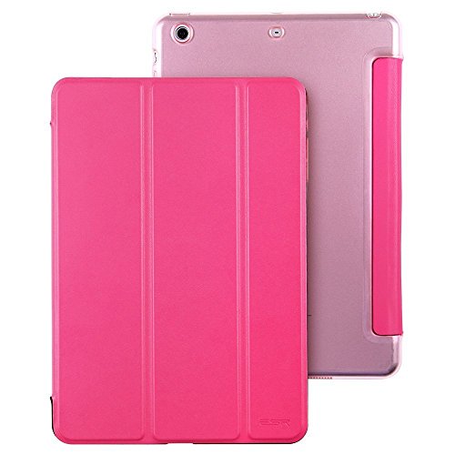 iPad Mini Hülle, ESR® Yippee Series Auto Aufwachen / Schlaf Funktion PU Ledertasche mit Durchschaubar Rückseite Abdeckung Schutzhülle für iPad mini 3/2/1 (Rote) - 2