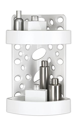 toyma 0592/10-Rinconera Doble Crater, Color, Blanco