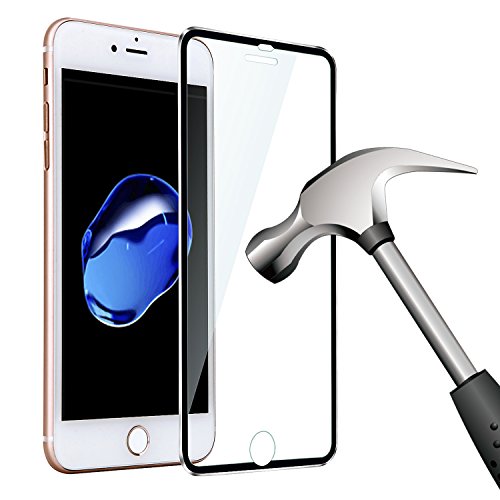 iPhone 7 Panzerglas, VIUME 9H Hartglas Schutzfolie HD Displayschutzfolie Panzerglasfolie Handy Schutzglas Glasfolie Schutzfolie Panzerfolie Glas 3D touch kompatibel 4.7″ (Metall schwarz ) - 2