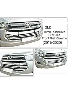 SDR Front Crome Grill for Old Toyota Innova Crysta (2016 - Nov 2020) (Set of 10 Pc)