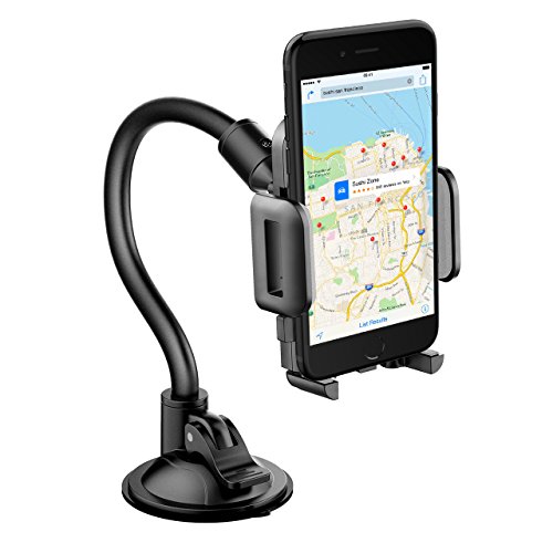 Porta Auto Mpow Porta Cellulare Auto Universale Lungo Braccio Parabrezza Cruscotto del Supporto Cellulare di Montaggio Auto con Facile Tocco e Base Antiscivolo per 4.0-6.0 Pollici Smartphones