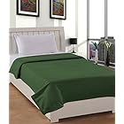 Warmland Polar Fleece Solid Polyester Single Blanket - Green