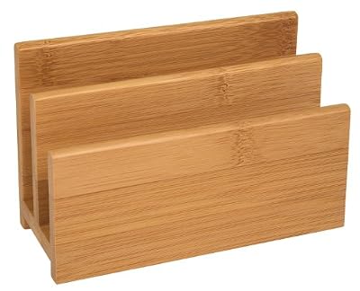 Wedo 061307 Porte-lettres en bambou clair 2 compartiments