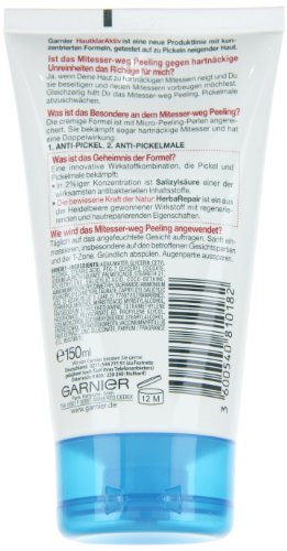 GARNIER Hautklar Aktiv Anti-Pickel Peeling / Gesichtspeeling und Gesichtsreinigung gegen Pickel und Unreinheiten, 3er Pack – 3 x 150 ml - 4