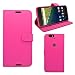 Produktbild Huawei Nexus 6P Pink uni PU Leder Flip Case Schutzhülle und gratis Displayschutzfolie von Gadget Boxx