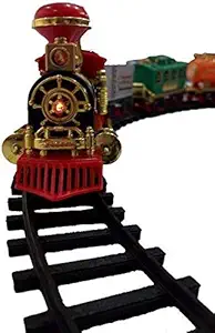 Shopjamke Battery Operated Light Sound Smoke ChooChoo Classical Train Track Set for Kids