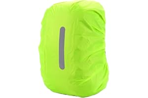 HYCOPROT Waterproof Backpack Rain Cover with Reflective, High Visibility Foldable Ultralight Dust and Rain Cover Rucksack for Hiking Camping Touring Cycling (Yellow, S)