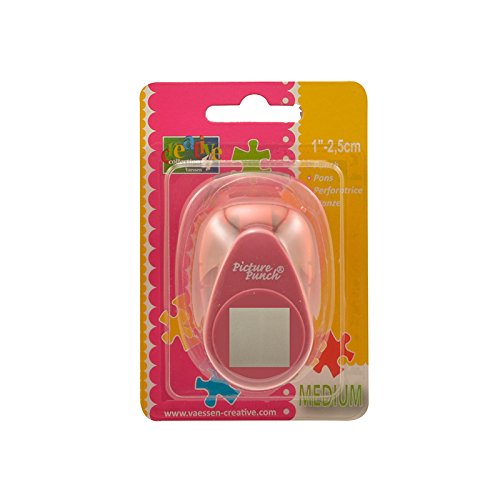 Vaessen Creative 21435-027 Stanzer M Viereck | 2, 5 cm, Metal, Plastic, Purple, 7.3 x 5.3 x 5 cm - 5