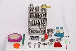 Tirtha Enterprises Planet of Toys Kitchen Play Set for Girls Kitchen Set Toys Play Kitchen Set Kids & Girls with Steel Stand