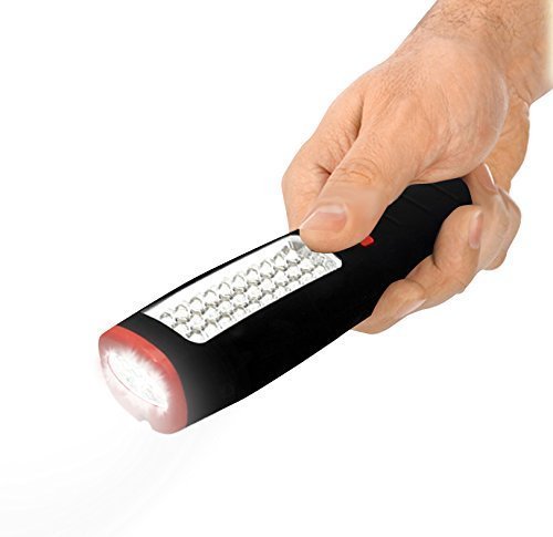 LED Arbeitsleuchte mit 37 LEDs, Haken & Magnethalter