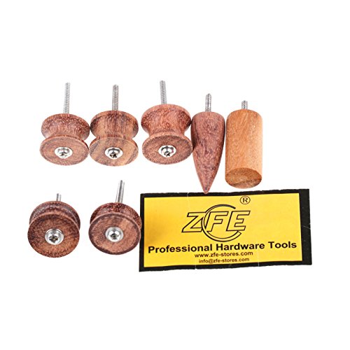 ZFE A Set Skirt Chaser Leather Burnisher Kits Cocobolo Leather Tool Pack Of 7Pcs - 3