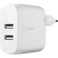 Belkin 24 W Laddare, Vit, 3.7 x 13.1 x 10.1 cm