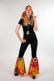 Karneval Zubehör Set Hippie zum 70er Jahre Kostüm zu Fasching, das Dessin kann vom Bild abweichen