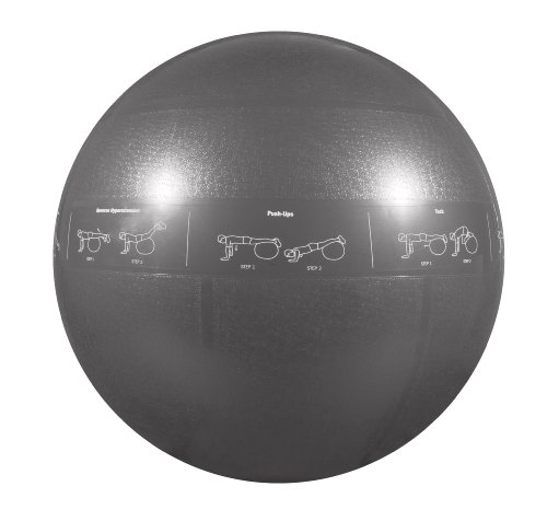 GoFit Professioneller Gymnastikball – Silber, 75 cm - 3