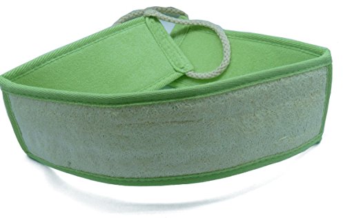 P&T Loofah,Natural Loofah Exfoliating Back Scrubber Premium Scrubber Facial Exfoliator Pad (Green)