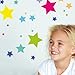 Wandkings wall stickers "Colourful Stars" Sticker Set - 42 stickers on 2 A4 sheets