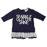 Childrens/Toddler Girls Sparkle Glitter Shine Design Top (0 Months - 6 Years)