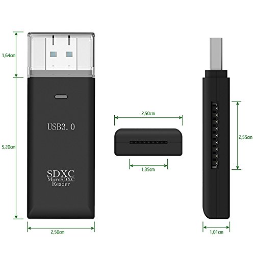 Kartenleser, Gvoo USB 3.0 SD/TF 2-Slot  Kartenlesegerät Card Reader Memory Card Reader für SD,TF,RS-MMC,MicroSD,SDHC,MMC Plus,MMCmobile - 4
