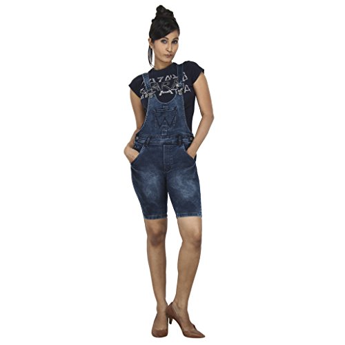 FCK-3's Silky Stretchable Denim Dungaree for Women