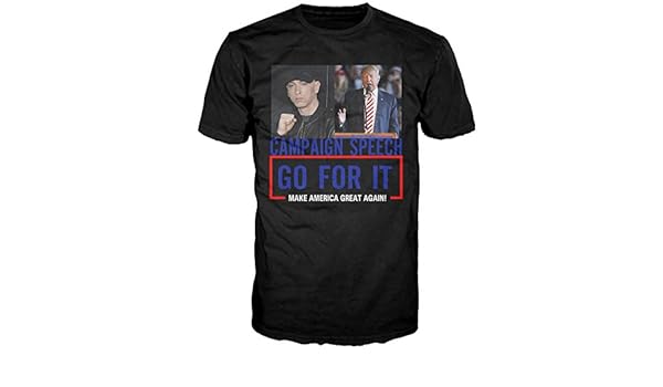 Gtstchd Men S Eminem Campaign Speech 4 T Shirt Black Amazon Co Uk Clothing