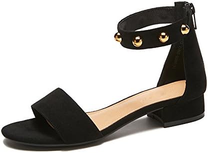 XZGC Summer Bag with Open-Toe Rivet Sandals Women Medium Bag with Cross-Brush Sandals, 3 UK, Black