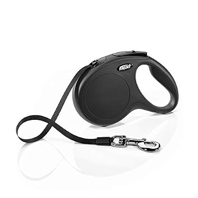 flexi Classic Laisse/Corde pour Chien Noir 5 m, Max. 25 kg Taille M