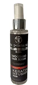 Kera-Rebond Professional India Smoothing Hair Serum, Refills Hair with Keratin for Intensive repair, Reduce Hair breakage, Keratin Infusion inside for all Hair type, 100 ML