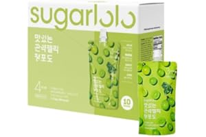 GENERISCH Intake Sugarlolo Konjac Getränk 150gx10set (Green Grape) | Kalorienarmes, Zuckerfreies Fruchtgelee | Ideal für Diabetiker & Gesundheitsbewusste |Fruchtgeschmack | Sättigend & Lecker