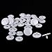100SET KAM PLASTIC RESIN WHITE SNAPS BUTTON FASTENERS PRESS STUD POPPERS SIZE 16 T3