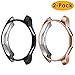 Price comparison product image CAVN Compatible with Samsung Galaxy Watch 42mm Bumper Case, 2-Pack Overall Protective Case TPU Flexible Protective Case for Samsung galaxy watch 42mm SM-R810/SM-R815 (Black + Rosegold)