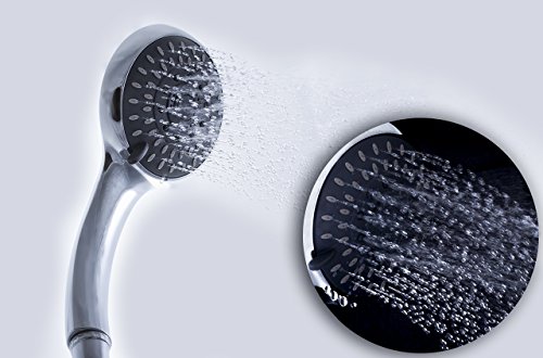 Duschhandbrause, Dusch Handbrause Duschkopf verchromt, hochwertig, extra leicht, 5 Dusch-Funktionen - 4