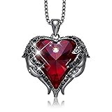 ♥ DESIGN INSPIRATION ♥ Zarte Kette mit Herz Anhänger Kristall in Rot. Schlichtes und zugleich romantisches 