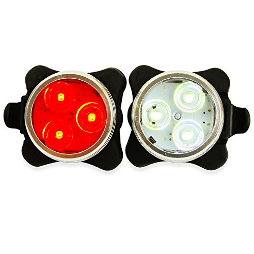 Halo Tec USB aufladbaren Fahrrad Beleuchtung – LED-Leuchten – Super hell Bike Lights High Lumen Count-Clip auf dem Fahrrad Beleuchtung – Wasserdicht wiederaufladbarer Fahrradlicht Set – Mountainbike – Rennrad leuchtet - 4