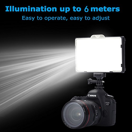 Excelvan PT-308S Lampe Vid  o LED Ultra-Mince 308PCS LEDS 5600K 2400LM   clairage Photo Portable Dimmable  pour Canon Nikon Pentax JVC DSLR Cam  scope DV