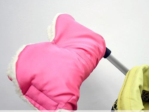 Universal Baby Hand Warmer Muff with Warm Fleece Compatible With Pushchairs Prams and Travel - PINK