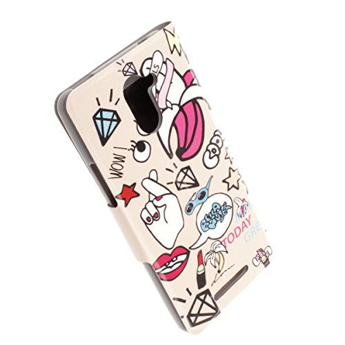 Misemiya    Coque Coveri pour BQ Aquaris U Plus -   tui  Cover DESIGEN Stand B61