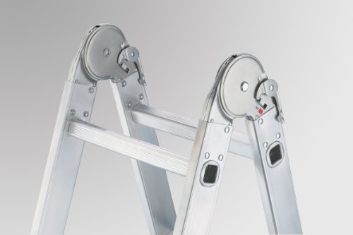Hailo 7412-031 Alu Universalleiter 4×3 Sprossen mit Metall-Plattform - 8