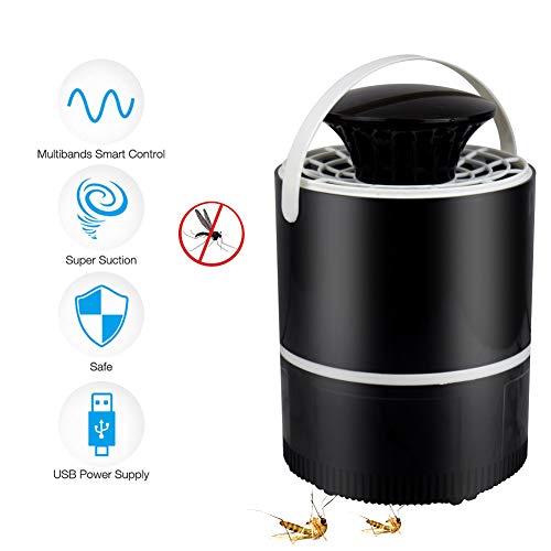 Grey-mond Lámpara Antimosquitos - 5W Trampas para Insectos Matamoscas/Mata Mosquitos Eléctrico para Proteger a los niños, Mata Insectos con 368NM Luz Ultravioleta USB LED, Sin Productos Químicos
