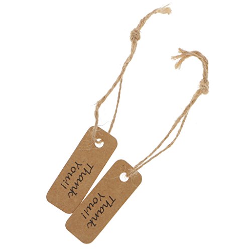 100pcs Danke Weihnachten Kraftpapier Geschenk Tags Etiketten Karten Braun Hängen - 7