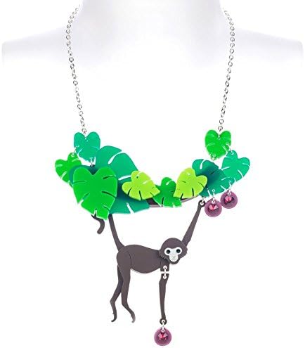 Little Moose spider monkey leaf necklace