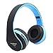 Produktbild samLIKE Kabellos Headphone, Noise Reduction Bluetooth HiFi-Kopfhörer 4D Stereo Headset mit Mikrofon Speaker für iPhone,Android Smartphones PC und MP3 Players usw ( Schwarz)