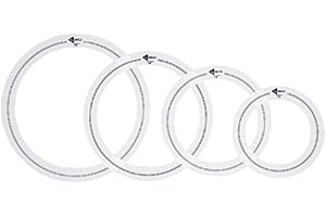 GENERIC Pack de 4 Anneaux d'Atténuation pour Batterie, Batterie à Percussion, Amortisseurs Tambour, Accessoires de Percussion Modernes et Efficaces, 16 Pouces 14 Pouces 13 Pouces 12 Pouces
