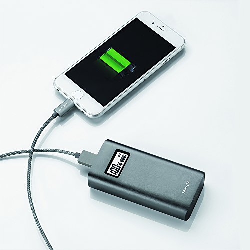 PNY P-B5200-4C02-RB PowerPack Aluminum Digital Akku 5200 mAh charcoal/grau - 5