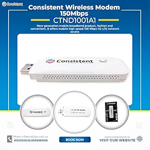 Consistent 4G Dongle,Wireless Modem 150Mbps Speed