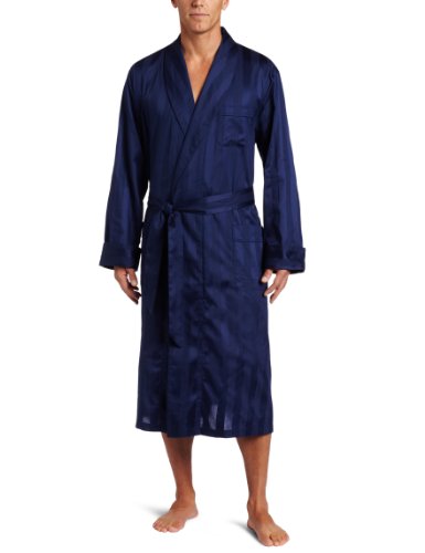 Preisvergleich Produktbild Derek Rose Herren Bademantel Lingfield - Blau - Large