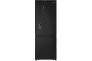 Hisense RF632N4WFE1 Frigorifero French Door, 485 Litri, Ridotta Profondità 70 Cm, Black, Metal cooling, Total No Frost, Classe Energetica E