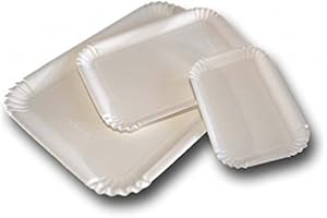 HUCBDJT Effe2cart Vassoio in Cartone Bianco per Pasta e Dolci 30X40 cm - Conf. 50 pz